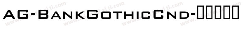 AG-BankGothicCnd字体转换
