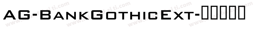 AG-BankGothicExt字体转换