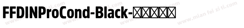 FFDINProCond-Black字体转换