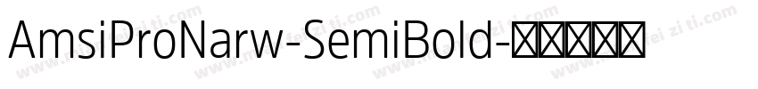 AmsiProNarw-SemiBold字体转换