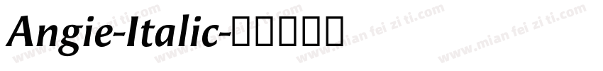 Angie-Italic字体转换