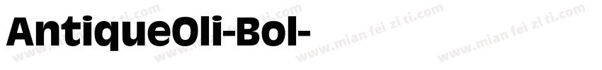 AntiqueOli-Bol字体转换