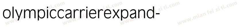 olympiccarrierexpand字体转换