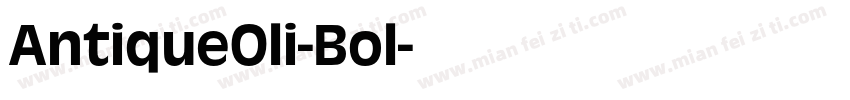 AntiqueOli-Bol字体转换
