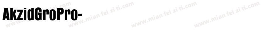 AkzidGroPro字体转换