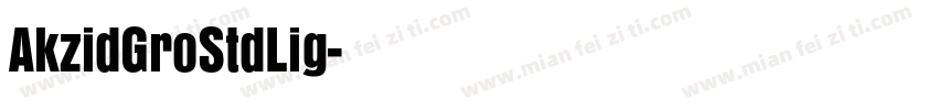 AkzidGroStdLig字体转换