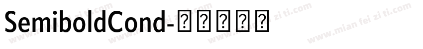SemiboldCond字体转换