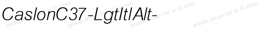 CaslonC37-LgtItlAlt字体转换