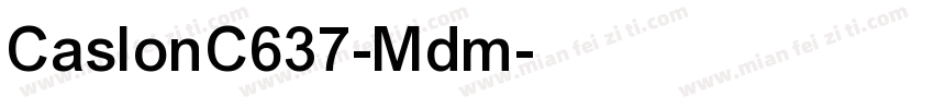 CaslonC637-Mdm字体转换