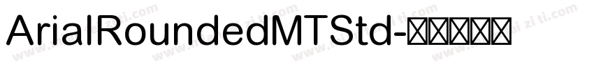 ArialRoundedMTStd字体转换