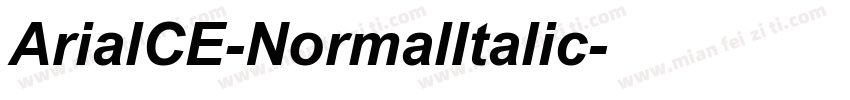 ArialCE-NormalItalic字体转换