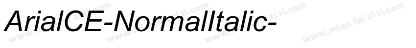 ArialCE-NormalItalic字体转换