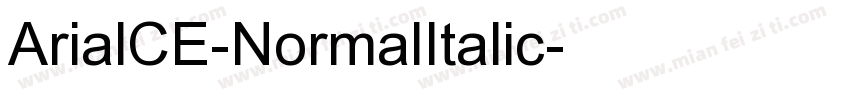 ArialCE-NormalItalic字体转换
