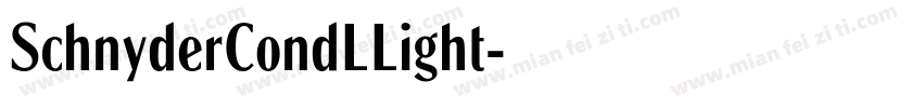 SchnyderCondLLight字体转换