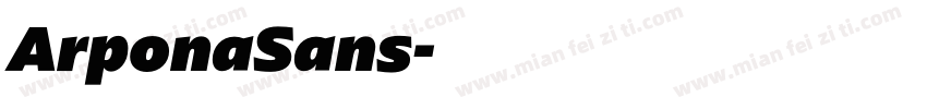 ArponaSans字体转换