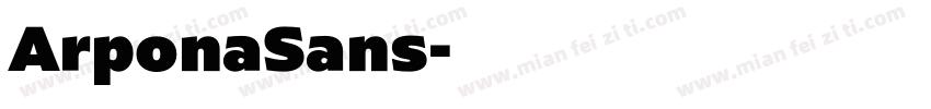 ArponaSans字体转换