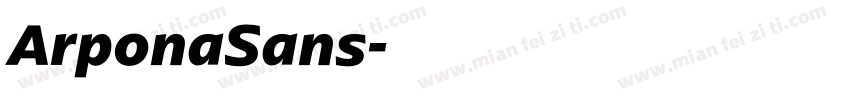 ArponaSans字体转换