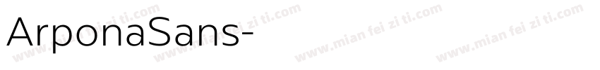 ArponaSans字体转换