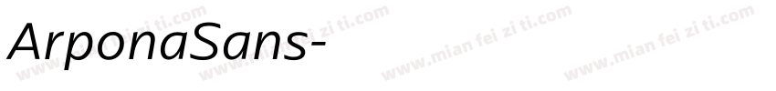 ArponaSans字体转换