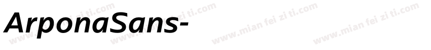 ArponaSans字体转换
