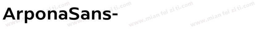 ArponaSans字体转换