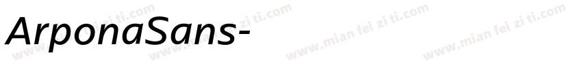 ArponaSans字体转换