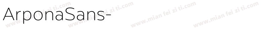 ArponaSans字体转换