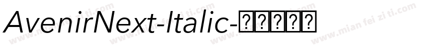 AvenirNext-Italic字体转换