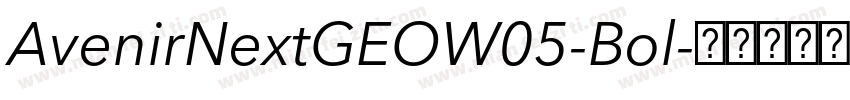 AvenirNextGEOW05-Bol字体转换