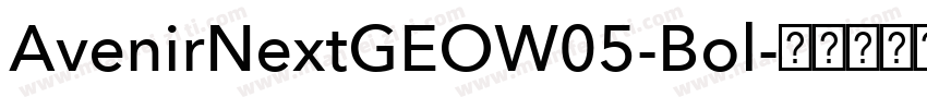 AvenirNextGEOW05-Bol字体转换