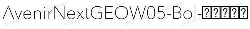 AvenirNextGEOW05-Bol字体转换