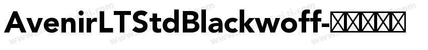AvenirLTStdBlackwoff字体转换