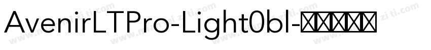 AvenirLTPro-Light0bl字体转换