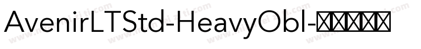AvenirLTStd-HeavyObl字体转换