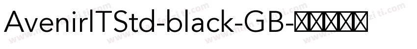AvenirlTStd-black-GB字体转换