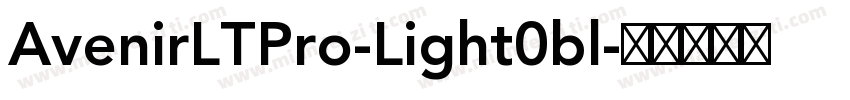 AvenirLTPro-Light0bl字体转换