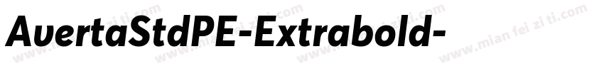 AvertaStdPE-Extrabold字体转换