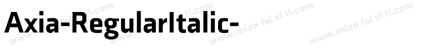Axia-RegularItalic字体转换
