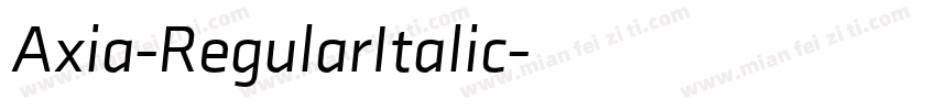 Axia-RegularItalic字体转换