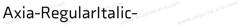 Axia-RegularItalic字体转换