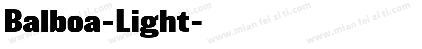 Balboa-Light字体转换
