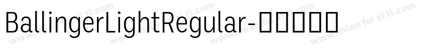 BallingerLightRegular字体转换
