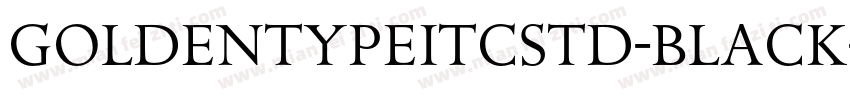 GoldenTypeITCStd-Black字体转换