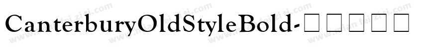 CanterburyOldStyleBold字体转换