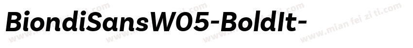 BiondiSansW05-BoldIt字体转换