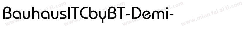 BauhausITCbyBT-Demi字体转换