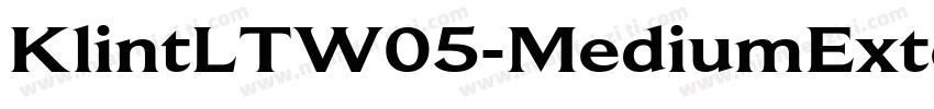 KlintLTW05-MediumExtended字体转换