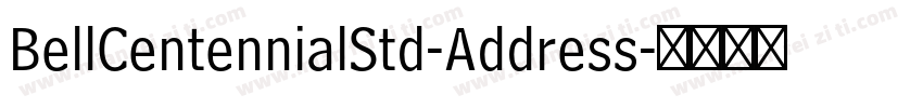 BellCentennialStd-Address字体转换