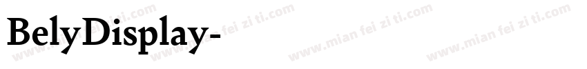BelyDisplay字体转换