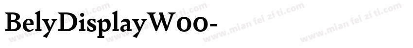 BelyDisplayW00字体转换